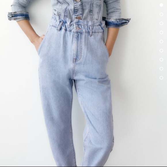 Zara Jeans Zara Baggy Paperbag Jeans Poshmark